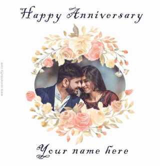 new anniversary greetings card free with image and name idea