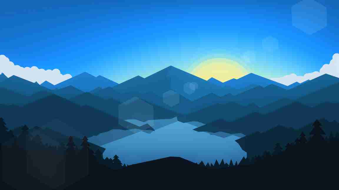 AI generated mountains nature wallpaper