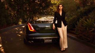 Alexandra daddario with jaguar car