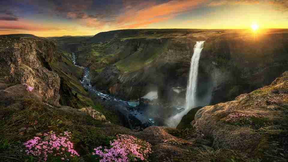 Beautiful waterfall, nature hd pic