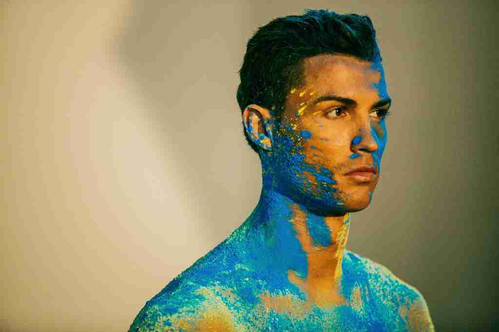 cristiano ronaldo with colors photoshoot