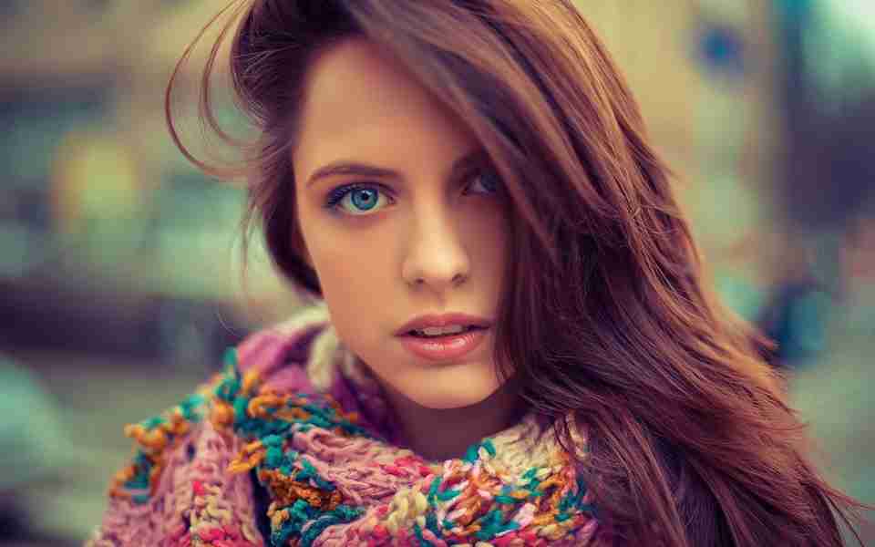 Girl with blue eyes