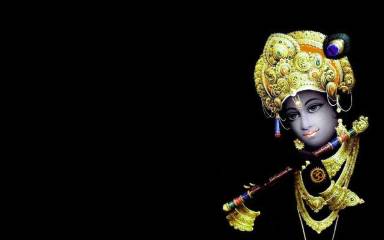 Lord krishna with black background