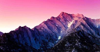 Pink sky with mountain amazing nature 4k wallpaper for desktop and laptop background
