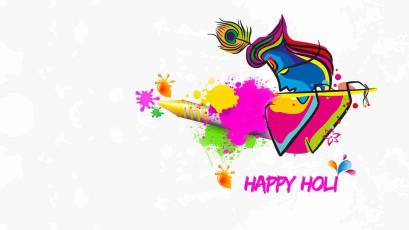 shree krishna wallpaper for greeting happy holi